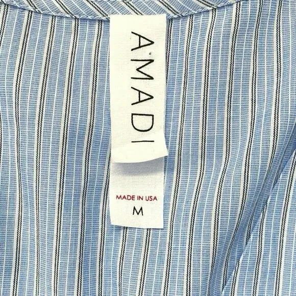 NEW ANTHROPOLOGIE AMADI Ambra Shirt Dress Striped‎ Oversized Long Puff Sleeves M - Picture 6 of 9